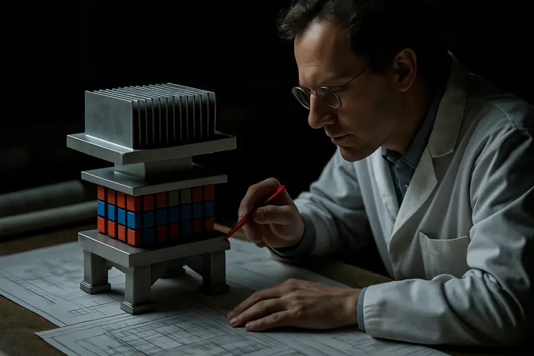 Laboratory pressure equipment with small material samples on a bench